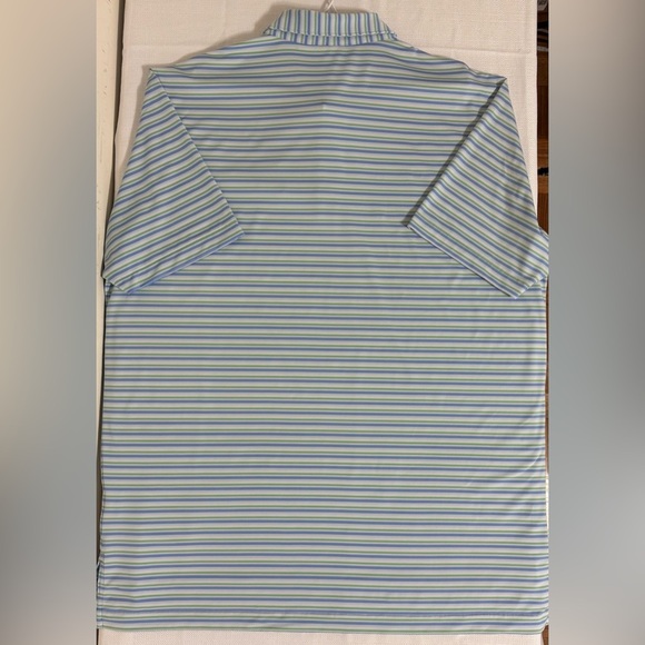 Peter Millar Summer Comfort Polo Golf Shirt Payne’s Valley Logo Striped Size XL - Picture 11 of 11